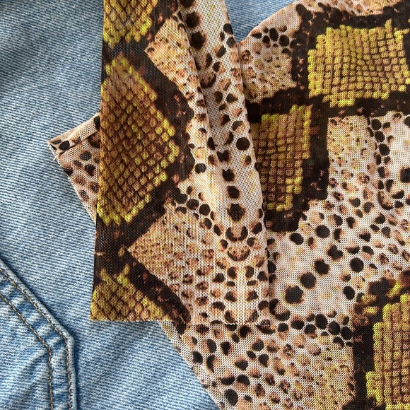 Afrm Zoe Mock Neck Mesh Top - Picture 8 of 8